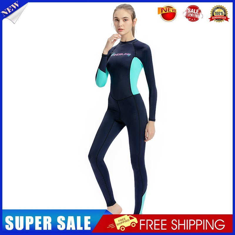 Women Wetsuit Quick Dry Long Sleeve Full Body Water Sports Diving Suit (L)