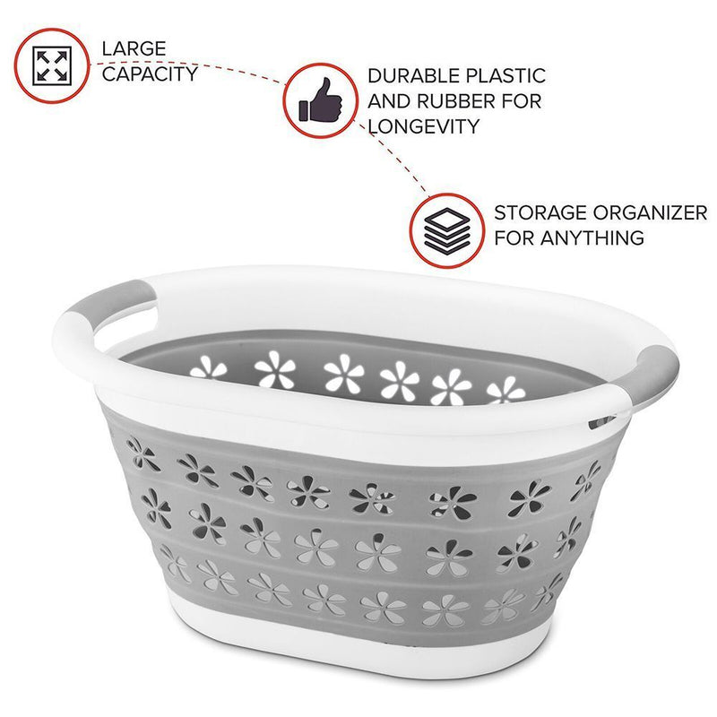 Draining Basket Storage Basket Collapsible Laundry Basket Washing Clothes Bin