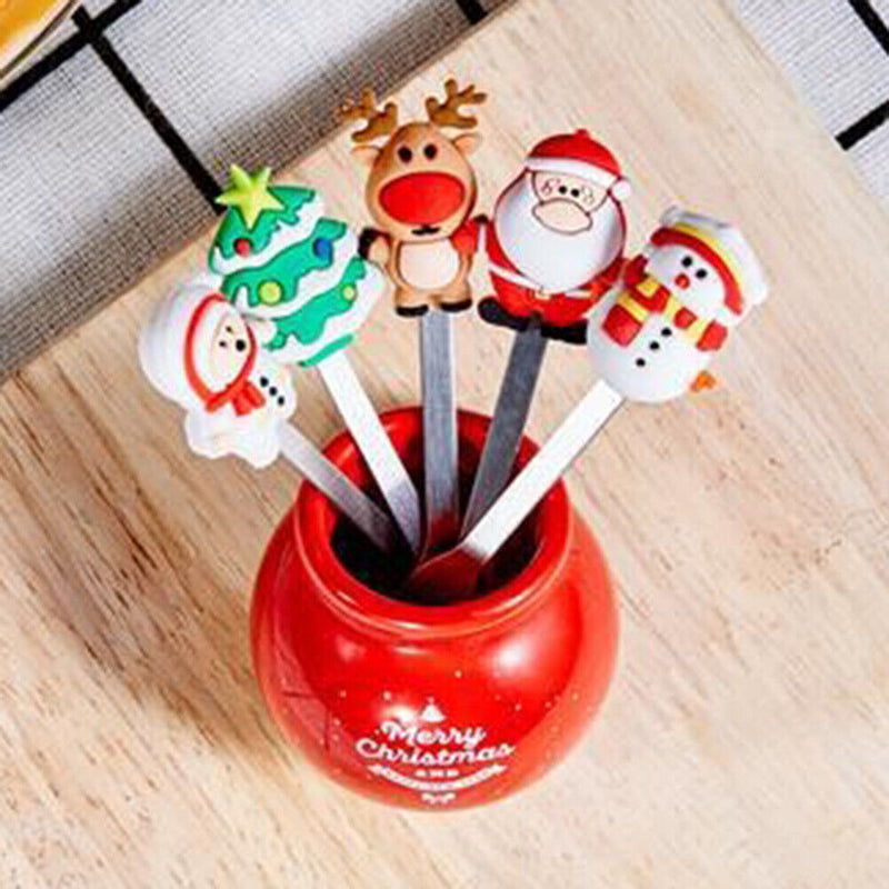 Cake Dessert Fork with Holder Lightweight Safe Salad Food Dinnerware Accessories