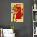 20x30cm Sexy Girl Print Rectangular Metal Retro Tin Drawing Flat Style (1)