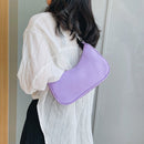 Fashion Women PU Leather Underarm Shoulder Bag Solid Color Chain Small Purse