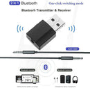 USB Bluetooth 5.0 Audio Adapter Transmitter Receiver For TV Speaker AUX B2U9