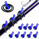 10pcs Fishing Hook Keeper for Fishing Rod Pole Lures Safety Holders (Blue)