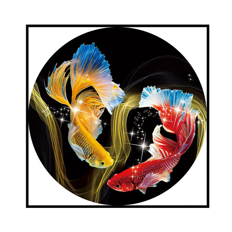 11CT Partial Cross Stitch Koi Stamped DIY Cotton Thread Printed Wall Needlework