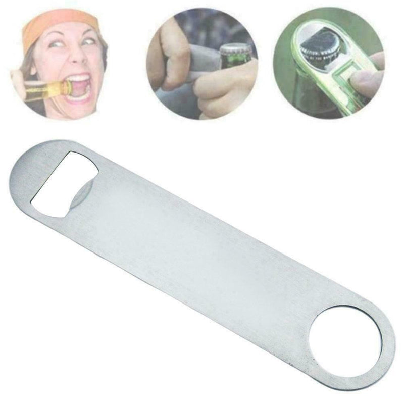 Bottle Opener Flat Bartender Professional Steel Beer Bartender P2B3