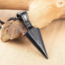 Mens Necklace Chain with Arrow Jewellery Pendant Hip Hop Punk Rock Black`