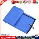 Golf Towel 41x54cm Tri-Fold Microfiber Waffle Towel Sweat-absorbent (Blue) Newly