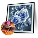 Rose 5D Diamond Painting Embroidery DIY Craft Cross Stitch Home Decor(Blue