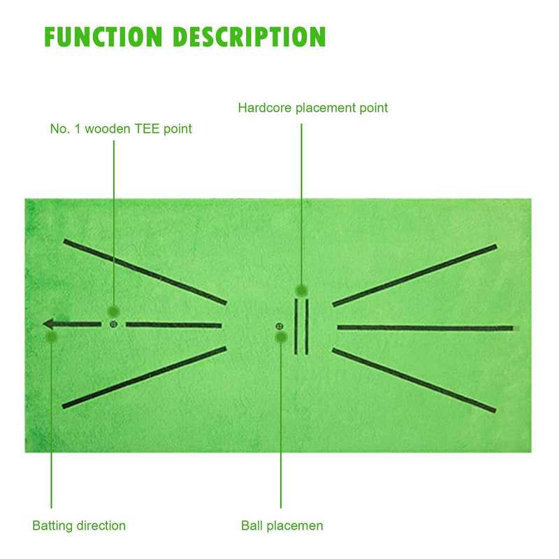 Golf Training Mat, Mini Golf Practice Training Aid, Portable Golf Hitting R