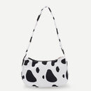 Women Casual Nylon Handbags Purse Ladies Cow Milk Zipper Totes Shoulder Bags