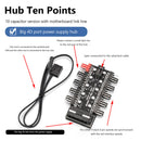 Motherboard PWM Cooler Fan HUB Splitter PC Speed Controller Adapter (4 Pin)