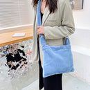 Fashion Women Plush Cherry Print Shoulder Messenger Bag Winter Handbags (D)