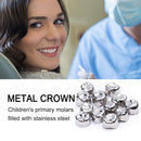 12pcs Dental Instrument Metal Prefabricated Crown Dental Tools for Crown Filling