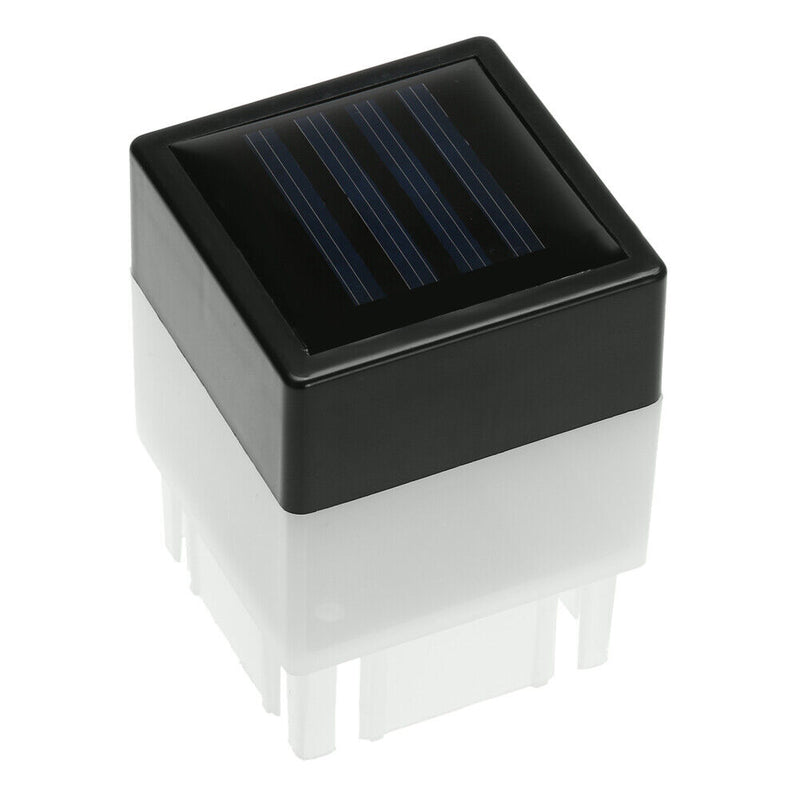 Solar Power Fence Post Cap Garden Yard Square Garden Light Waterproof LED Lamp