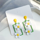 Jewelry Flower Women Daisy Dangle Earrings Drop Earrings Long Earrings