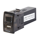 For ISUZU USB Car Charger with Blue LED Voltmeter 5V 2.1A USB Charger Socket