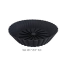 Silicone Air Fryer Liner Food Grade Non-Stick Fryer Basket Oil Mat (Black)