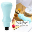 Retro Wax Sealing Stamp Wood Handle Customs Art Stamping Decor (Light Blue)
