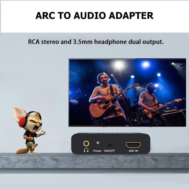 192KHz ARC Audio Adapter HDMI-compatible Digital Audio Extractor to Analog