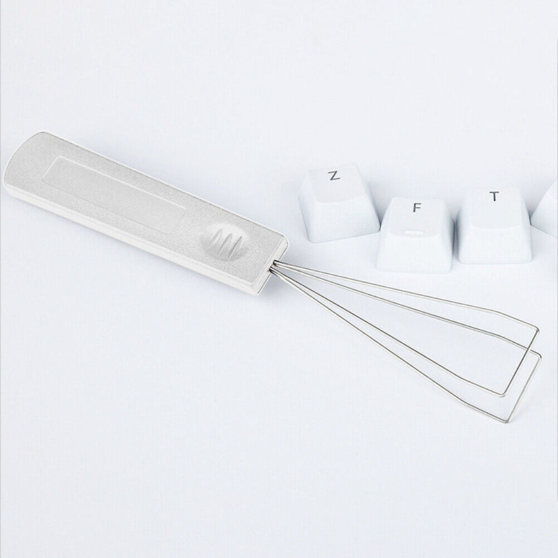 2 in 1 Mechanical Keyboard Key Cap Puller Keycap Shaft Remover Tool (White)