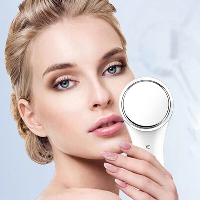 Ultrasonic Ion Face Lifting Beauty Device Skin Care Facial Massager (White)