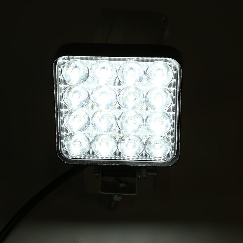 16LED Work Lamp 48W 2880LM 6500K Waterproof Square Car Truck Mini Spotlight
