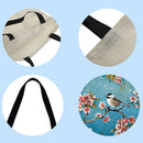 Flower and Birds Shopping Bag, Printed, Casual, Large