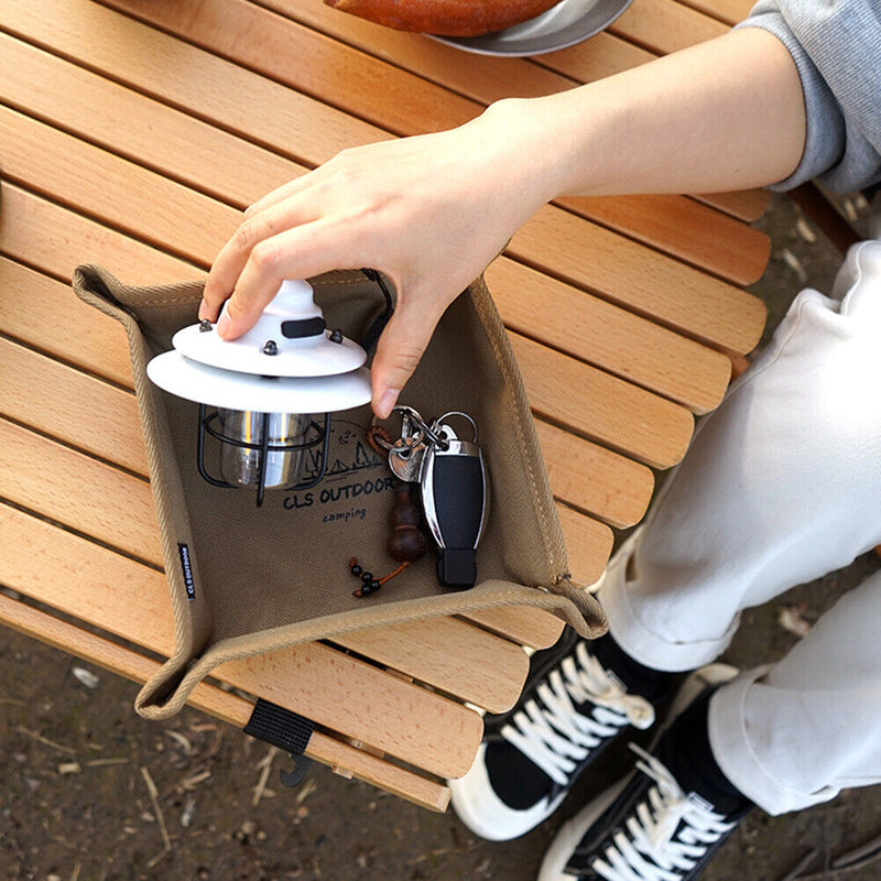 Waterproof Foldable Storage Box Outdoor Camping Sundries Organizer Tray (L)