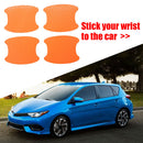 4pcs/set Carbon Fiber Car Door Handle Cup Outdoor Protector Door Bowl Stickers