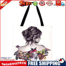 Butterfly girl Printed Shoulder Shopping Bag Casual Large Tote Handbag