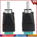 2pcs Speaker Wire Cable to Audio Male RCA Connectors Adapters Jack Plug