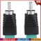2pcs Speaker Wire Cable to Audio Male RCA Connectors Adapters Jack Plug #F