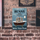 Bathtub Bunnies Metal Plate Tin Sign Plate Poster for Bar Club Cafe Accessories