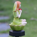 Solar Flower Fairy Light Outdoor Pixie Lawn Stake Lamp Garden Decor (Green)