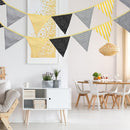 INS Nordic Cotton Fabric Flags Yellow Gray Pennant Party Wedding Supplies Newly