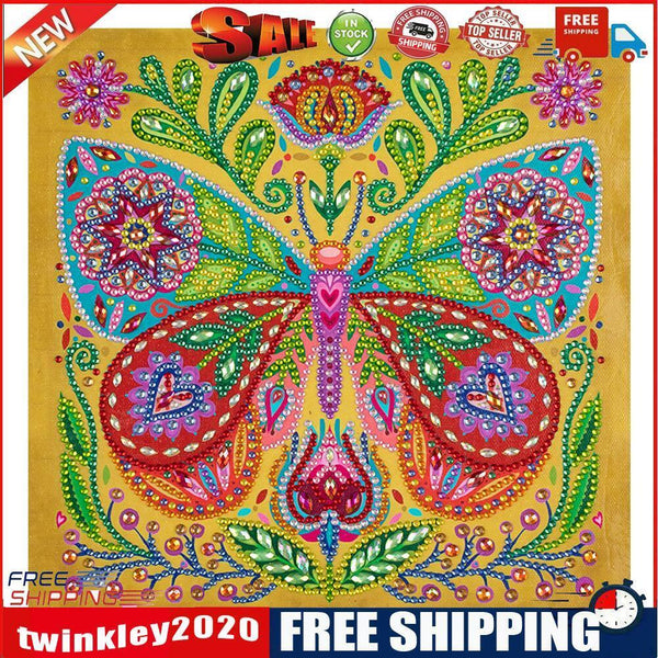 5D DIY Diamond Painted Butterfly Partial Special Rhinestone Set