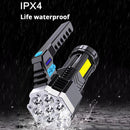 7LED+COB Portable Flashlight USB Rechargeable Camping Torch Searchlight Newly