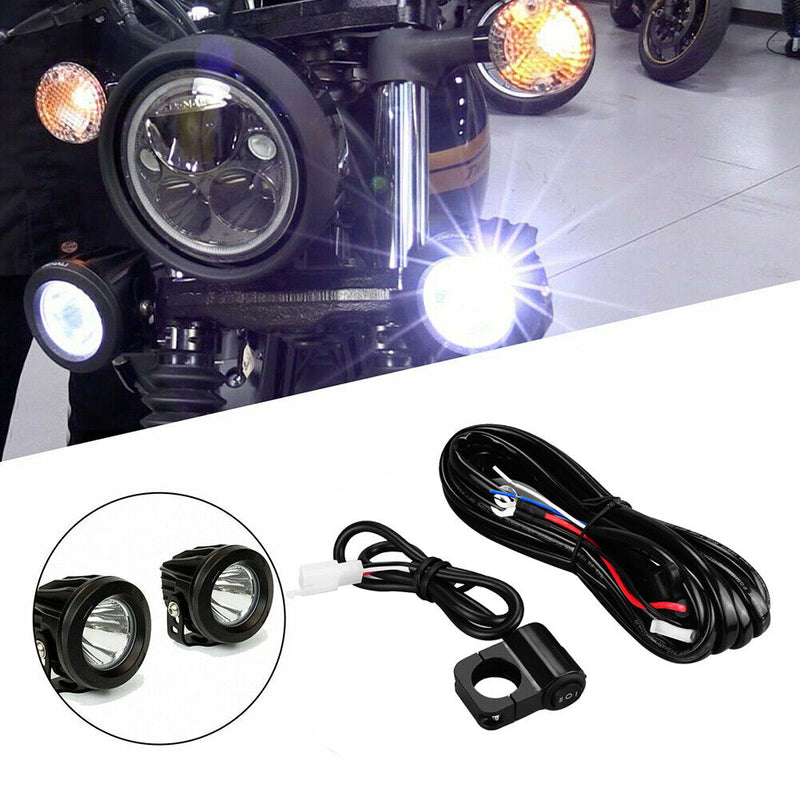 LED Spotlight Harness Relay Loom Cable Kit for Motorcycle Headlight (2.2M)