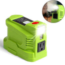 Adapter Power Supply Inverter Dual USB Converter For Ryobi 18V Li-ion Battery