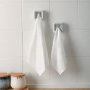 Punch-free Towel Hook Adhesive Push-in Hanger Rag Storage Plug Racks (Grey)