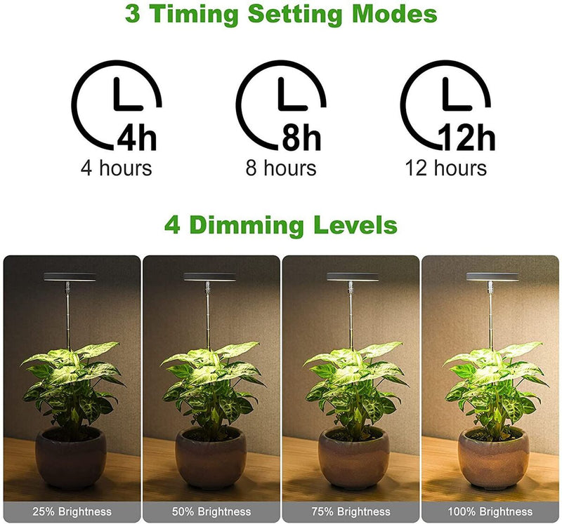 Full Spectrum Timer Growing Lamp Grow Light Indoor Plants LED Plant Light