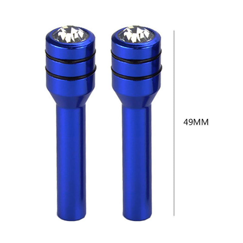 Bling Car Door Lock Knob Aluminum Door Lock Knob Pull Pin 2 Pack (Blue)