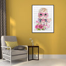 Handmade DIY Full Round Drill Diamond Painting 5D Pink Cupid Poster Kit