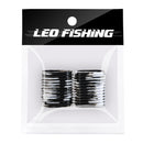 2x Rubber Fishing Reel Grip Non-Slip Protective Wheel Handle Cover (Black)