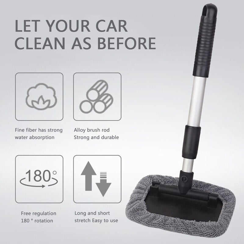 Windshield Cleaner Micro Fiber Car Window Cleaning Tool Home Auto Glass Wip