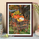 DIY Sunflower Pumpkin Picture Full Round Diamond Painting Kit Rhinestone Draw