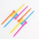 100pcs/set 80mm Mixed Color Plastic Golf Ball Tee Golf Holder Training Aid Newly