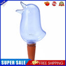 Automatic Plant Flower Self Water Tool Transparent Bird Dripper Pot (Blue)