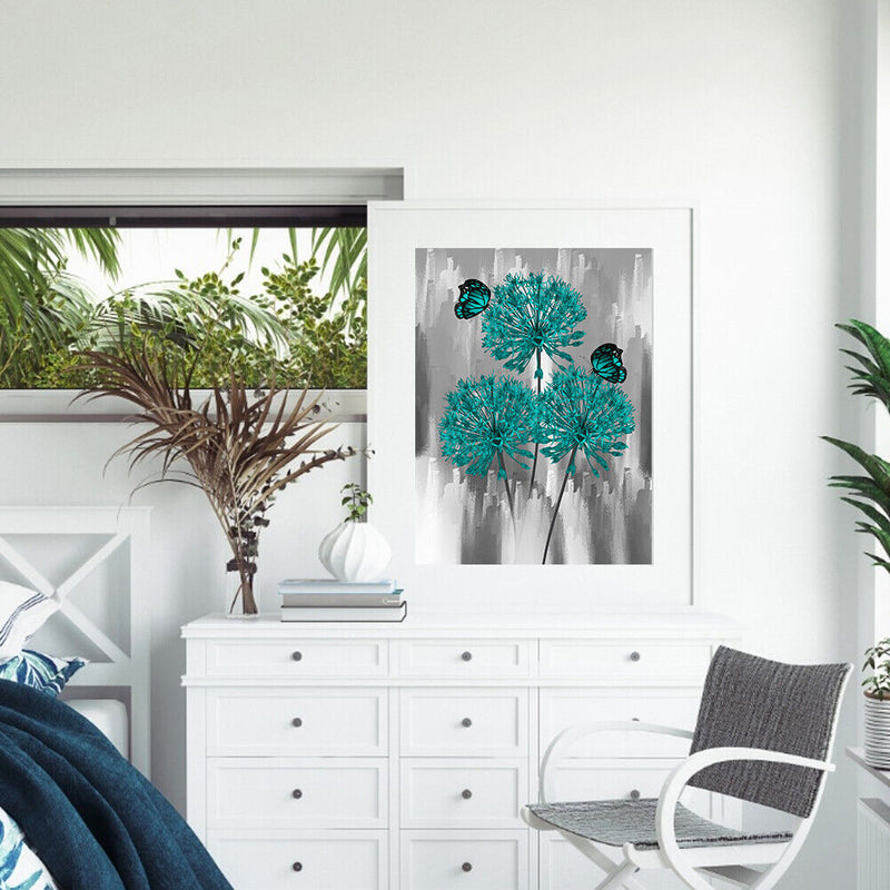 DIY Digital Picture Butterfly and Dandelion Painting By Numbers Set Handicraf