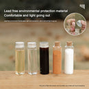 9pcs Small Empty Spice Glass Bottles Set with Cork Stopper/Lids DIY Crafts Vi